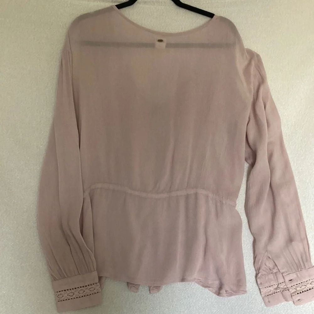 O’Neill Dusty rose button down top /blouse size XL - Picture 4 of 10